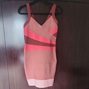 WOW Couture Pink and Brown Mini Dress
